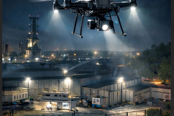 Drone sorveglianza sicurezza - Monitoraggio perimetrale con termocamera