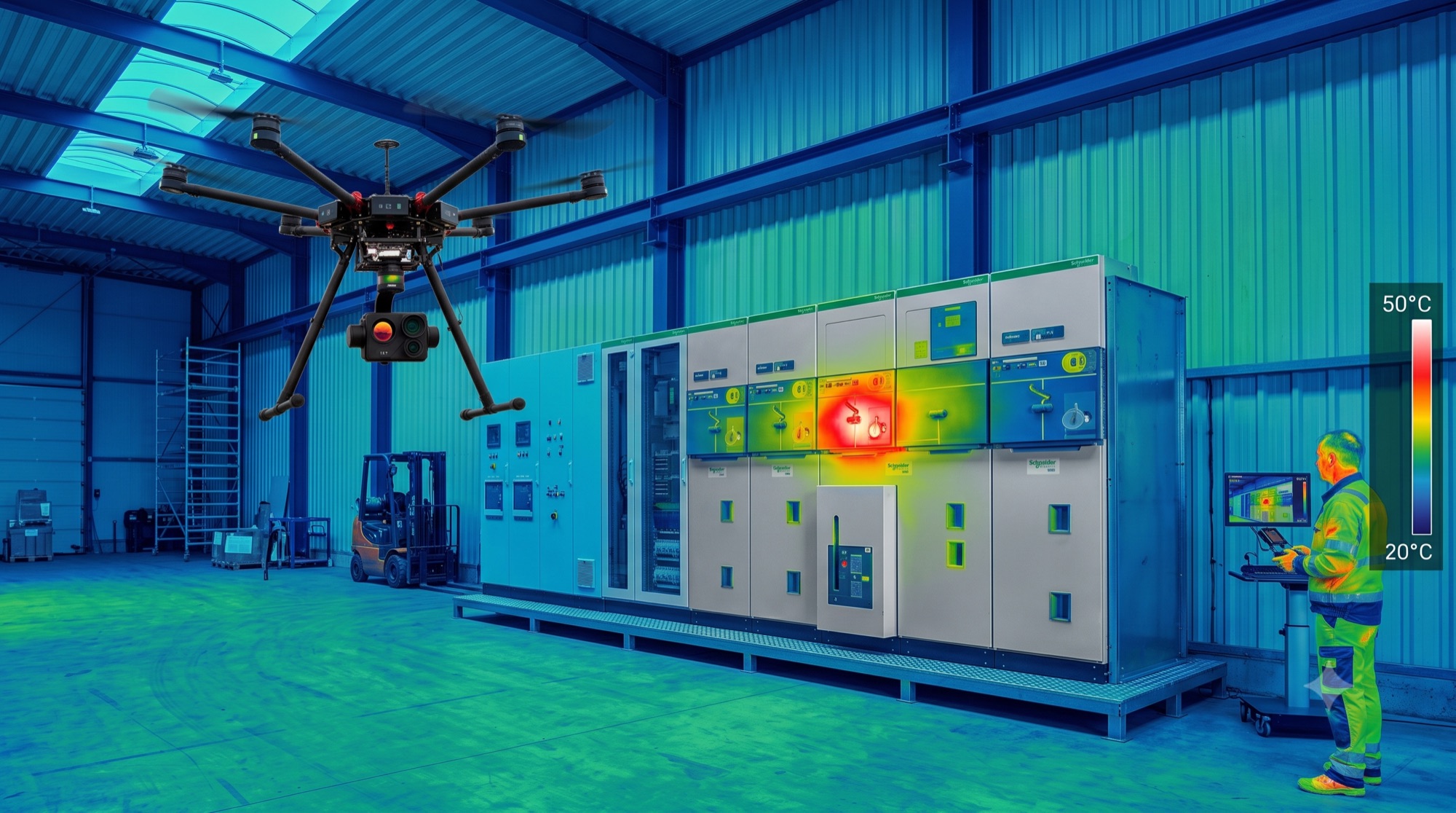 Ispezione termografica con drone - Analisi termica impianti, quadri elettrici e coperture